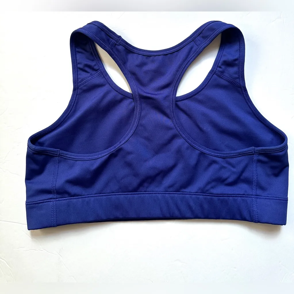 Nike Dri-FIT Sports Bra - Royal Blue and Lime - Image 3