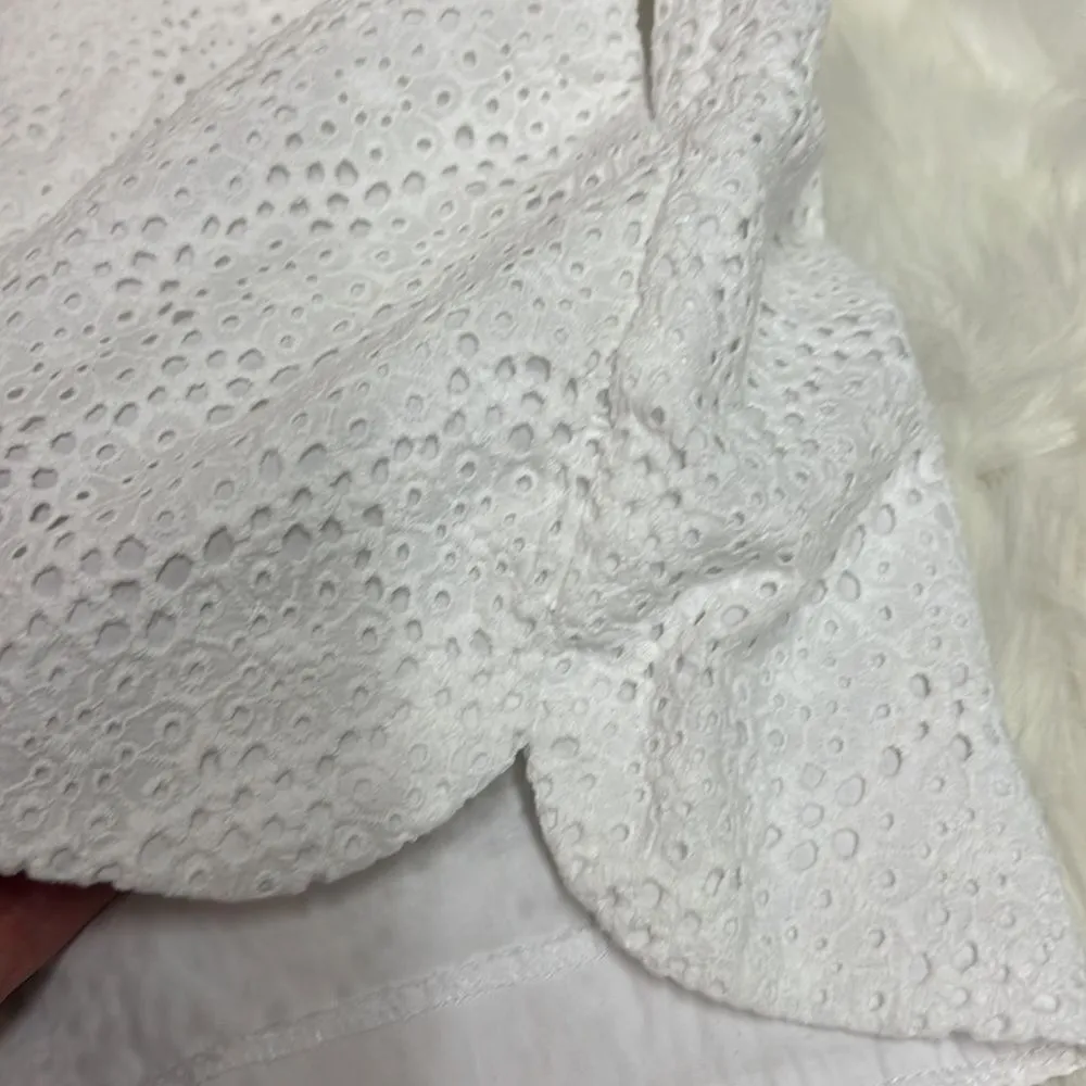 Lilly Pulitzer Adie Pop the Bubbly Eyelet Cotton Short Resort White - Image 9