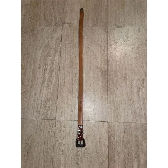 Onyx belt Womens South Western Brown Croco Embossed Leather  Belt 28‎ - Image 6