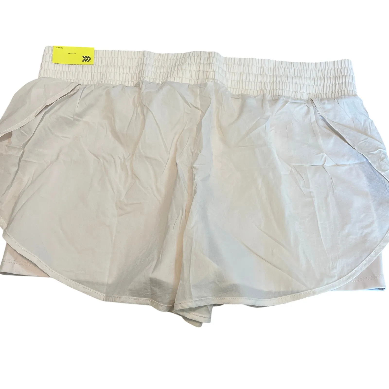 All in Motion Women's Light Beige Translucent Tulip Shorts - Size XXL - NWT - Image 4