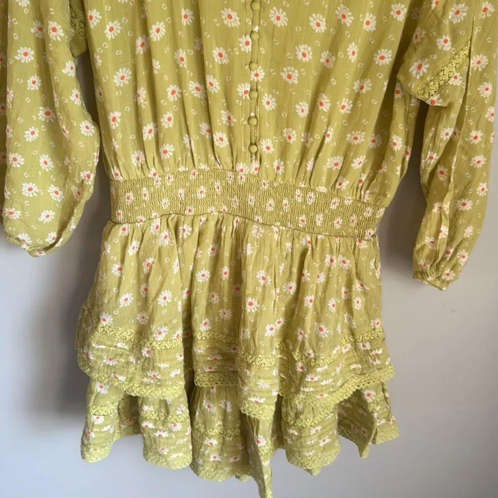 NEW Aerie  Floral Rock 'n' Ruffle Mini Dress Large - Image 5