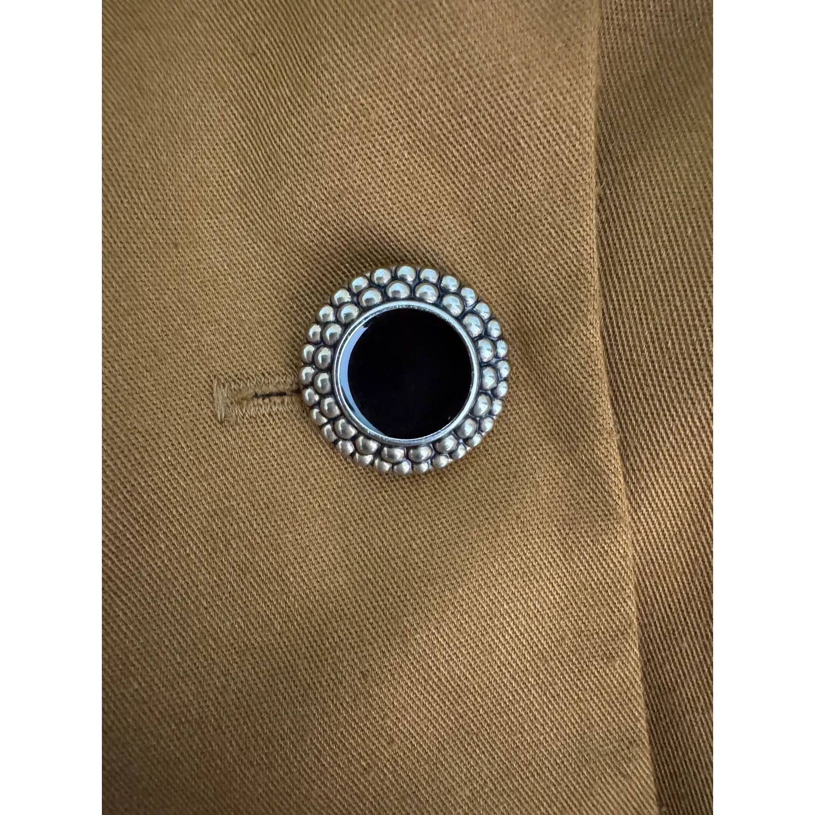 Vintage Stephanie Queller lioness blazer jacket size 14 large tan black gold - Image 6