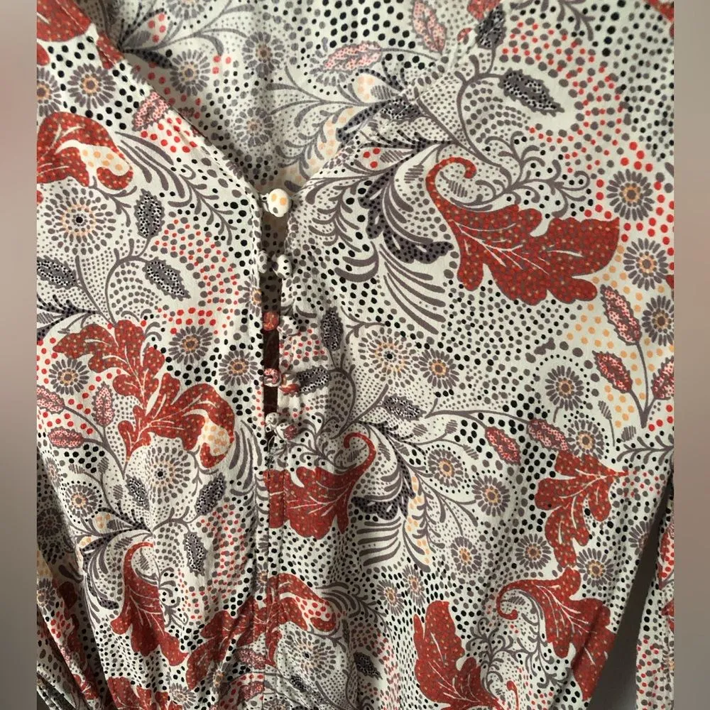 Anthropologie sanctuary Floral Print paisley boho Women romper sz L pockets belt - Image 4