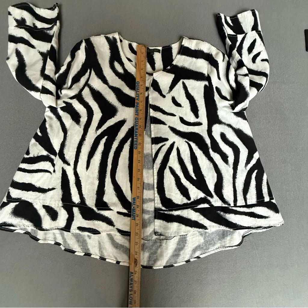 For Cynthia Black and‎ White Fun Zebra Print Blazer Swing Jacket size medium - Image 14