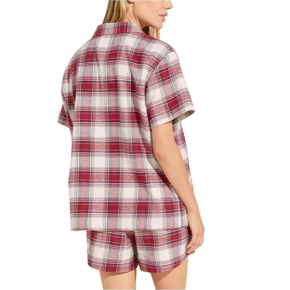Eberjey Flannel Short Holiday Pajama Set, Size S New w/Tag $168 - Image 2