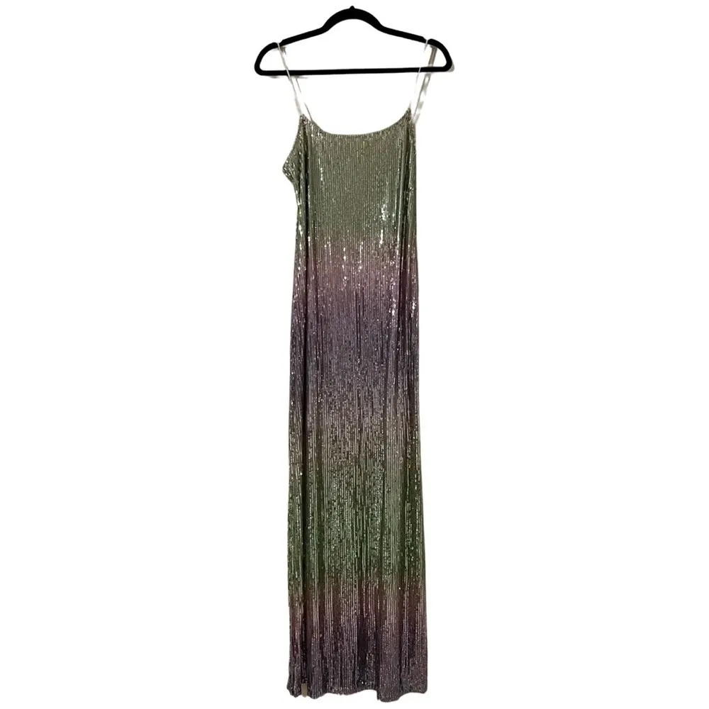 NWT LOVESHACKFANCY Grand Disco Ombre Sequined Maxi Dress Sz 10 - Image 4