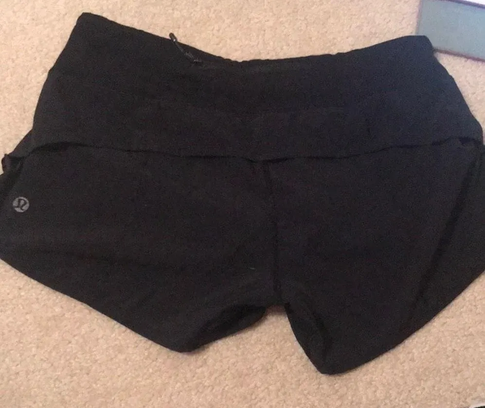 Lululemon Black Run Times Shorts  - Image 2