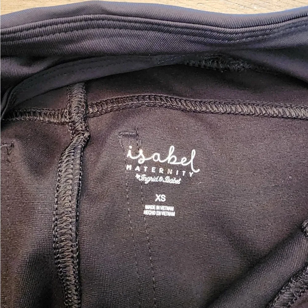 Over Belly Knit Maternity Leggings Isabel Maternity by Ingrid & Isabel Black XS - Image 3