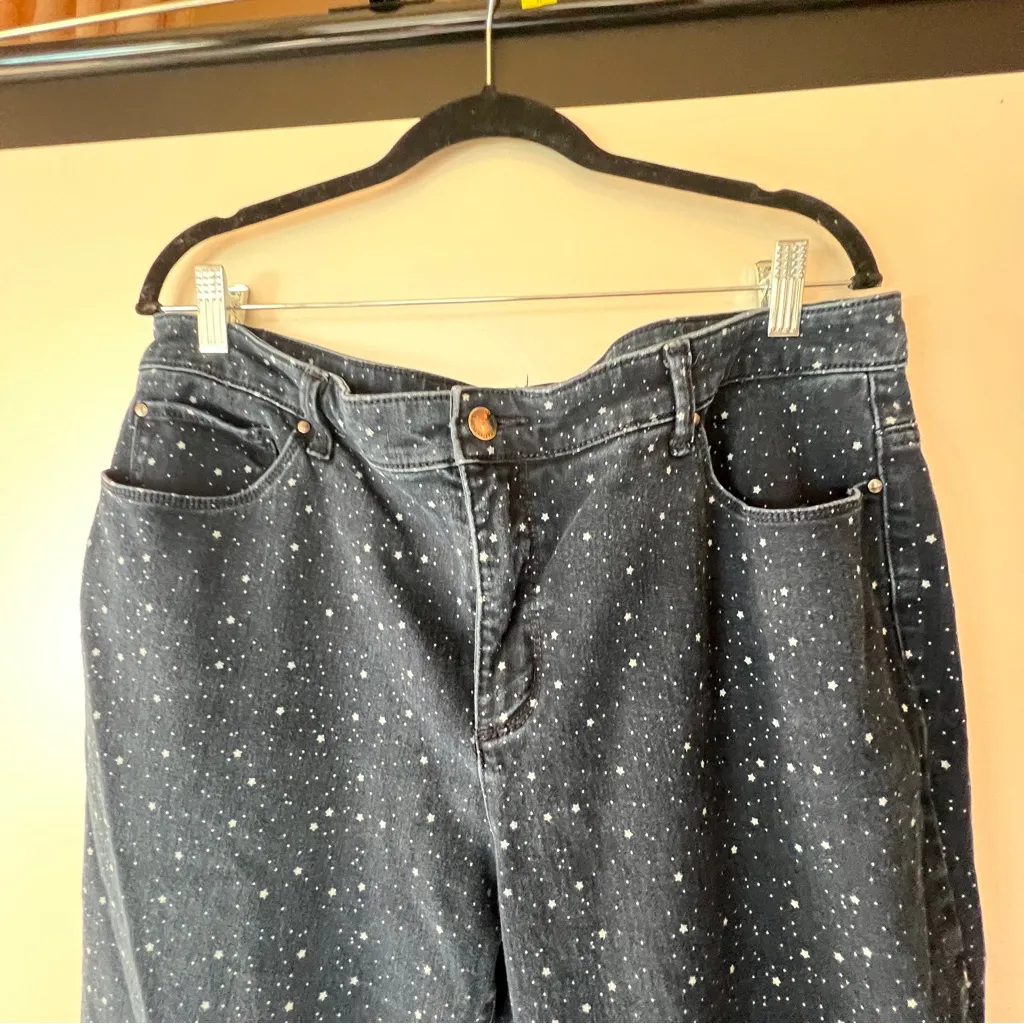 Women's Blue Jeans with White Speckles size 18W - Image 5