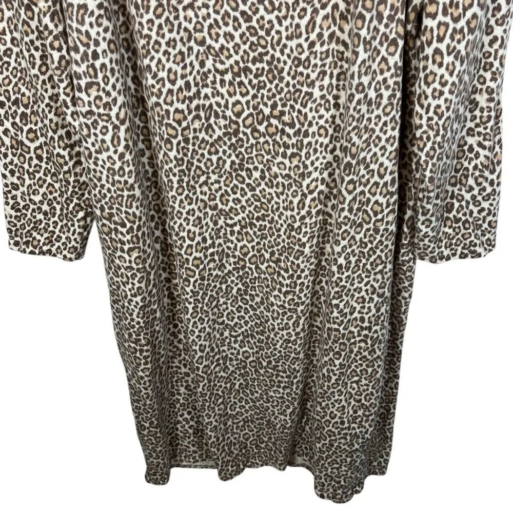 ASOS Curve Animal Print‎ Long Dress Long Sleeves Women’s Plus Size 24 Brown - Image 5