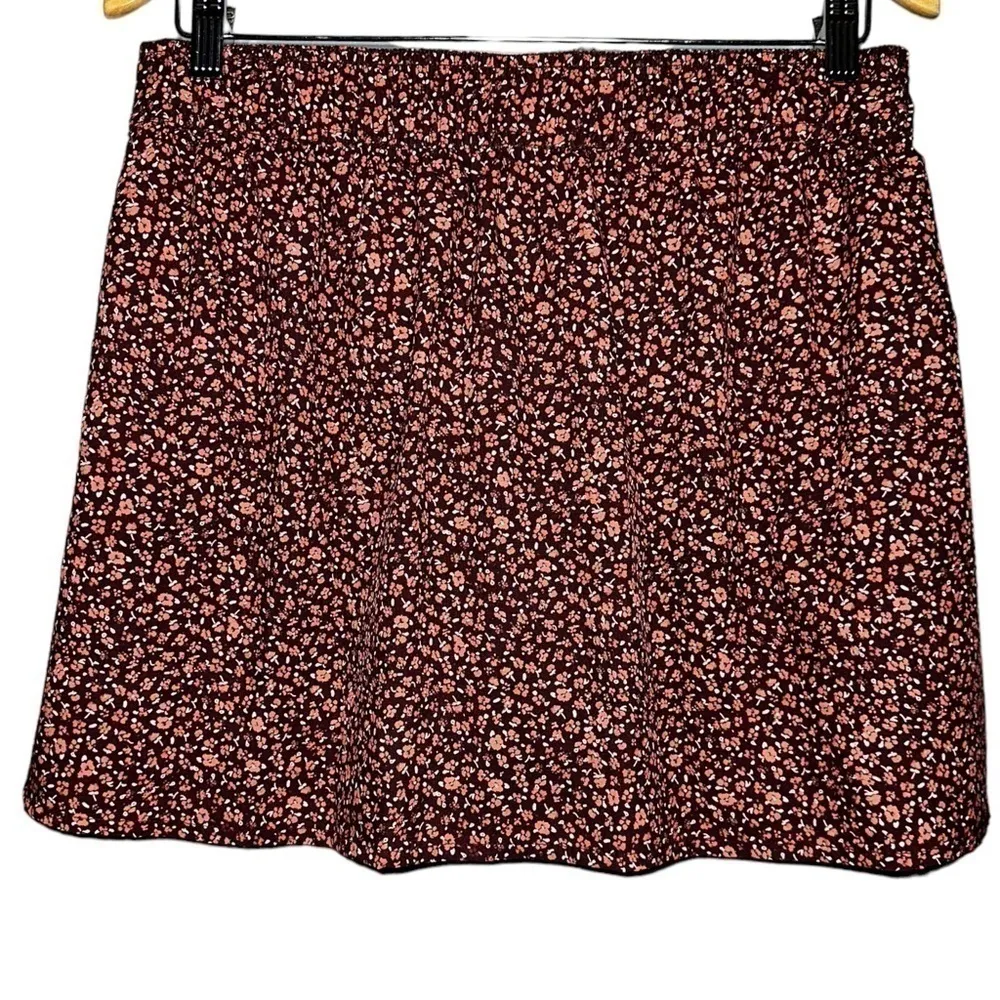 Gerry Women’s Size L Brown Ditzy Floral Mini Pull On Active Skort Size L - Image 2