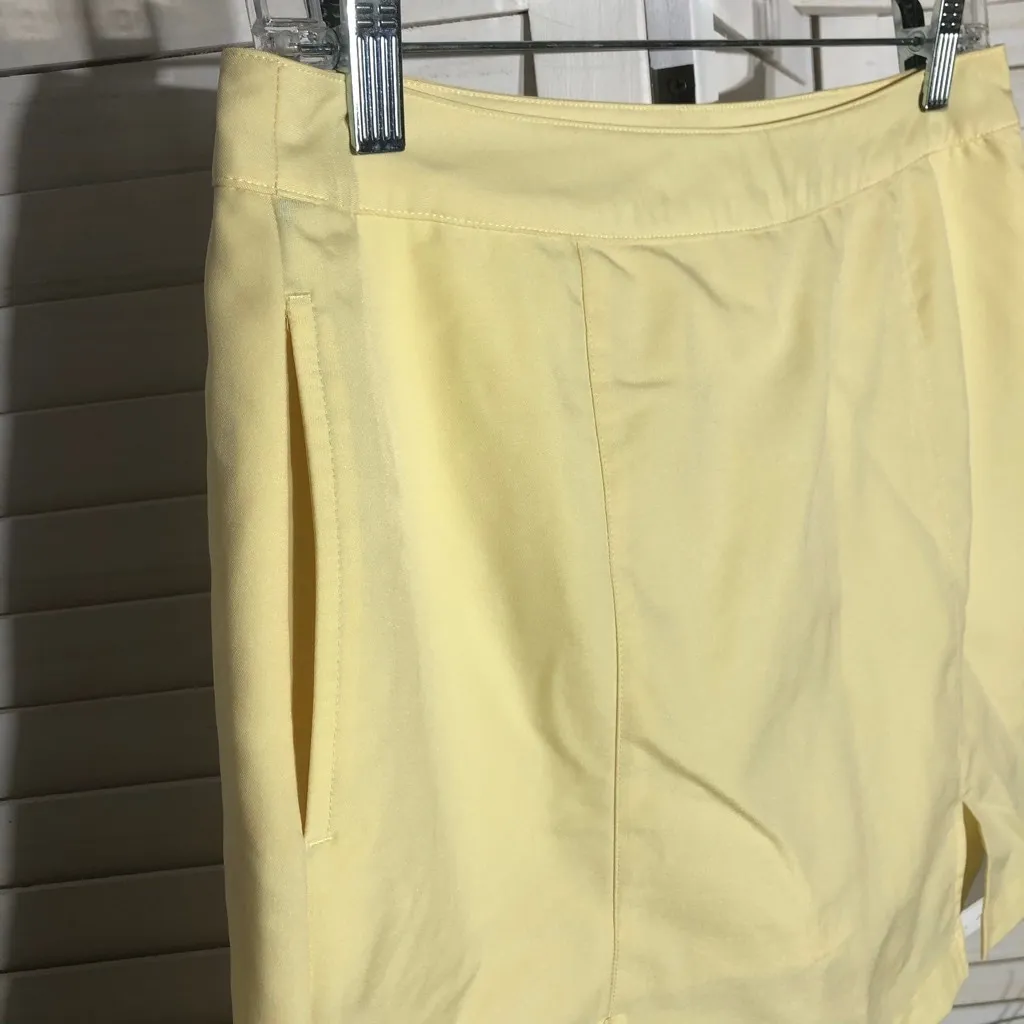 Vintage Ashworth Y2K Micro Mini Skort Built-In Shorts Banana Yellow Women’s sz 4 - Image 3