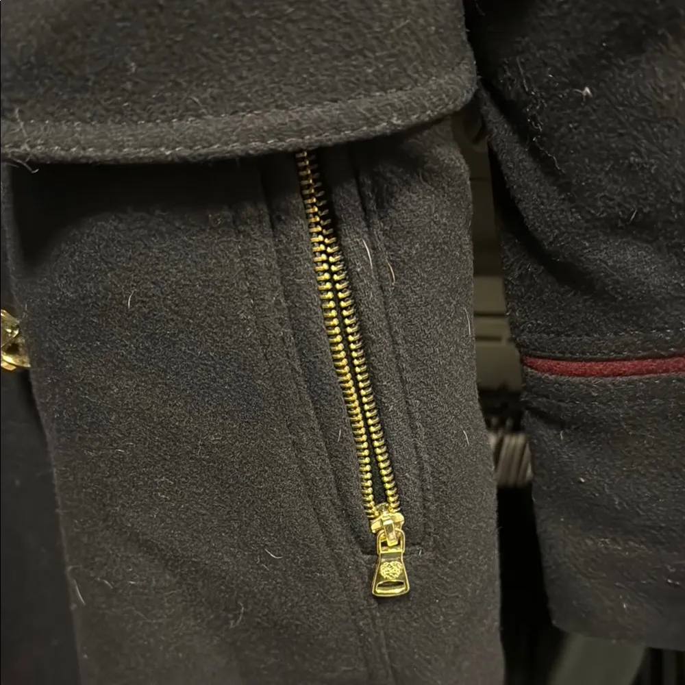 Vince Camuto Navy and Gold Pea Coat - Image 3