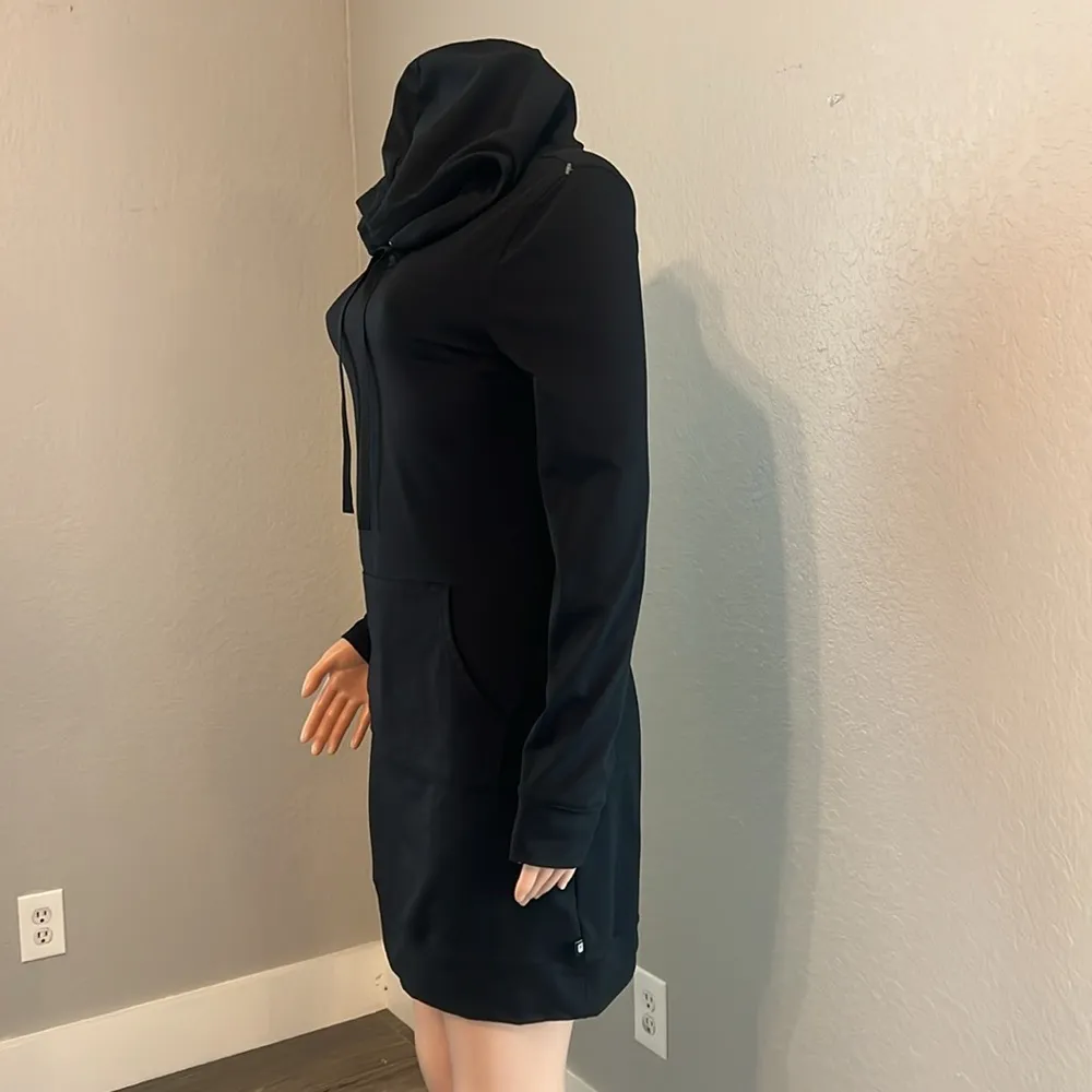 Fabletics Women's Black Dress Oversized Sweatshirt Tunic Hoodie Small #180 - Image 5