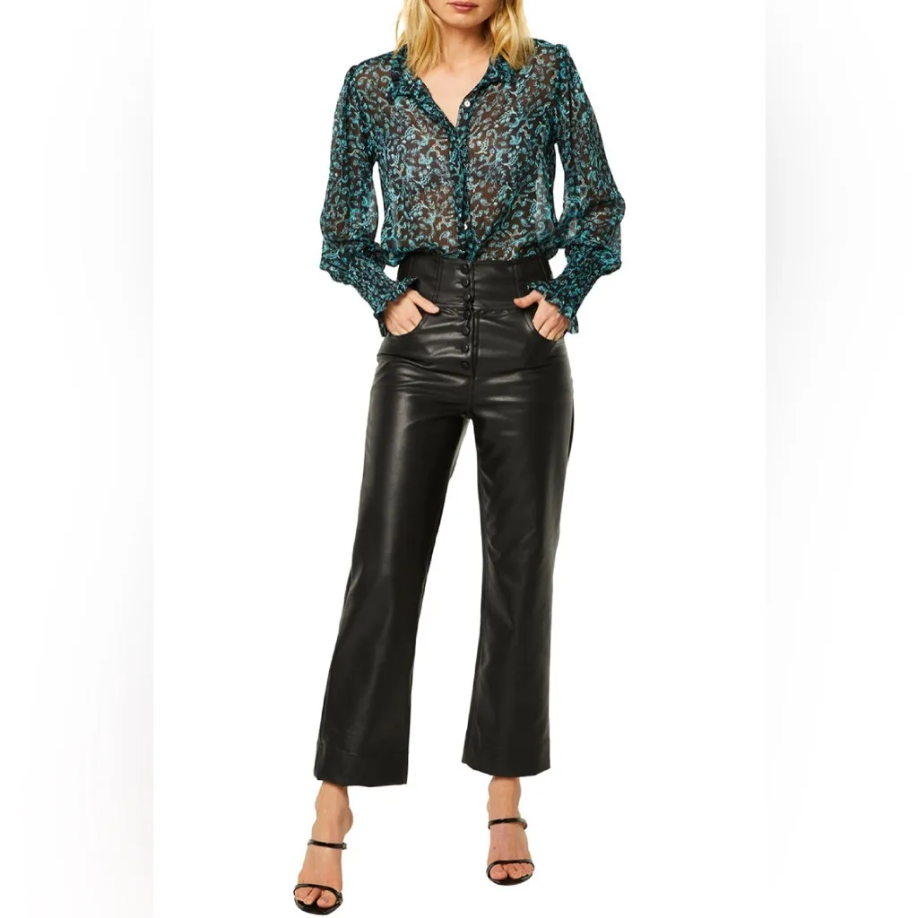 MISA LOS ANGELES Candra Top, Teal Shimmer, Small - Image 6