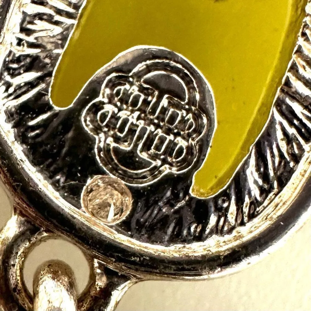 Dana Buchman green beaded silver tone statement earrings - Image 7