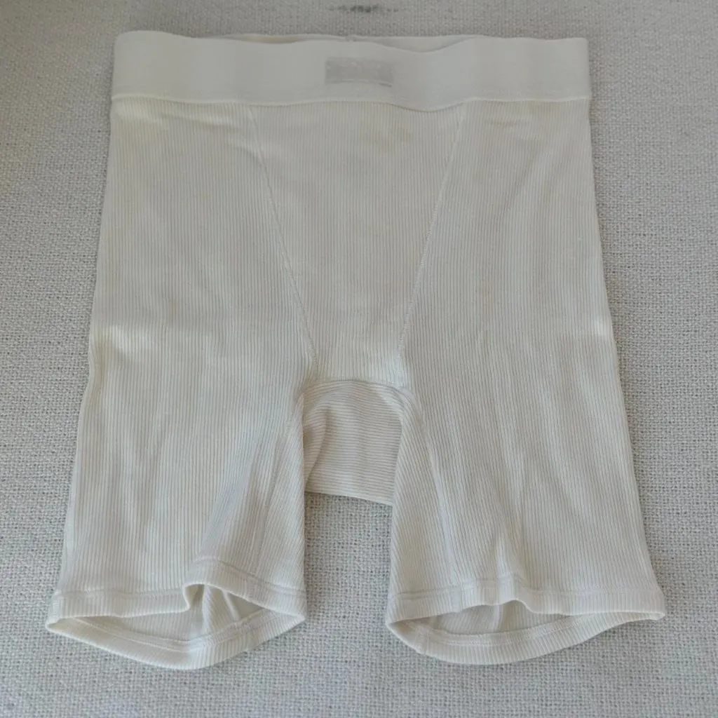 Skims Cotton Rib Boxer in Marble, Size XXS - Image 2