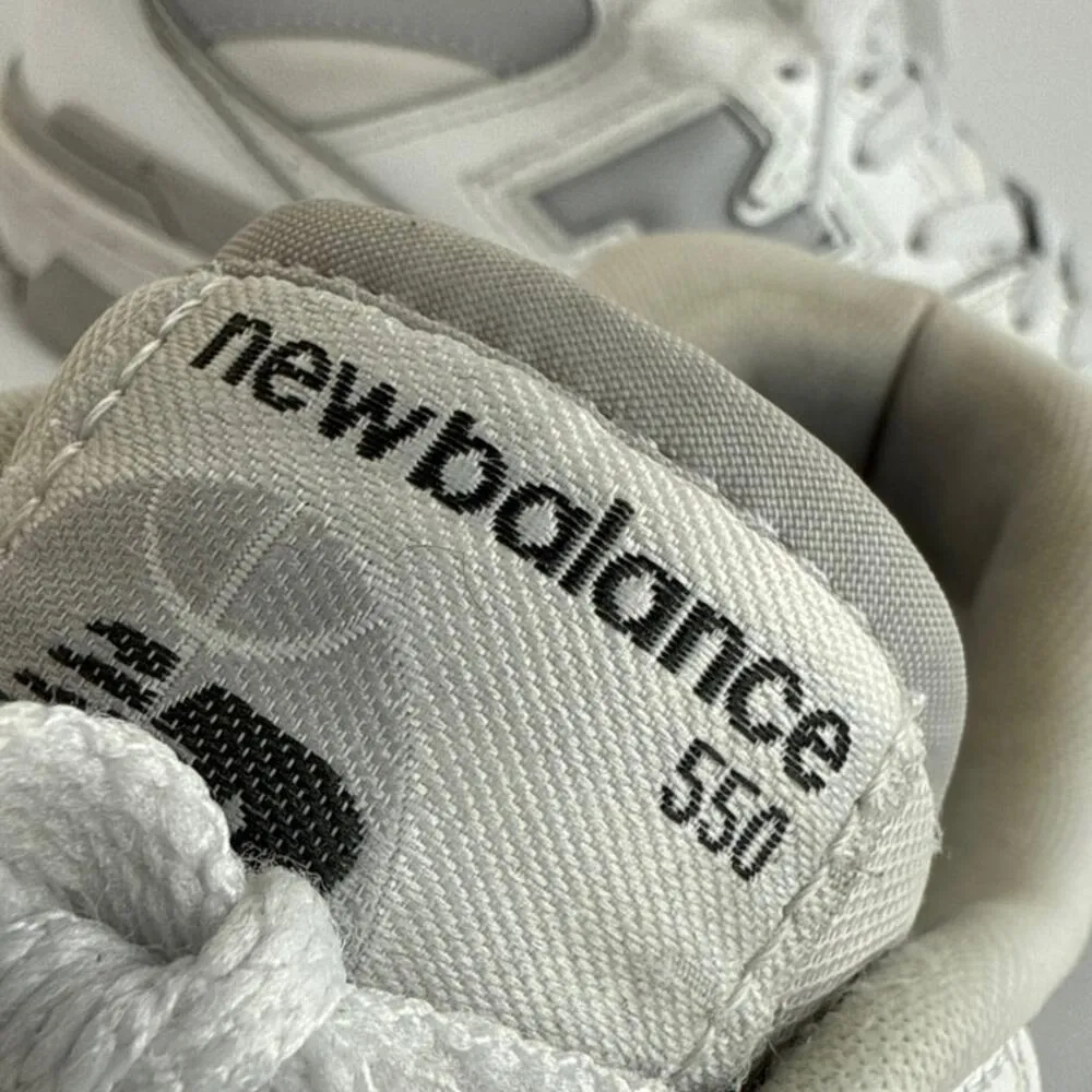 New Balance 550 Rain Cloud Men's White Gray Low Top Sneakers Shoes M-7 W-8.5 - Image 6