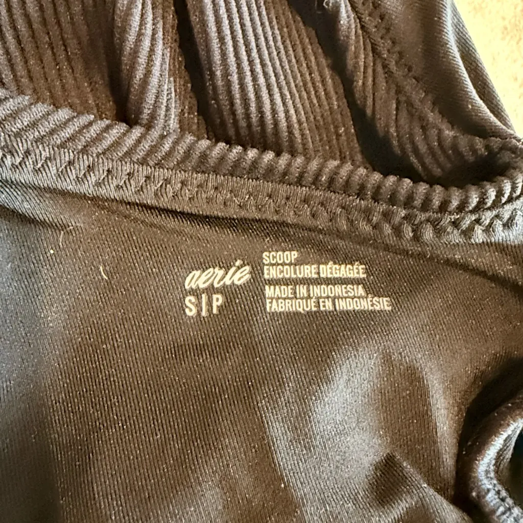 Aerie Midnight Black Ribbed Bralette - Image 7