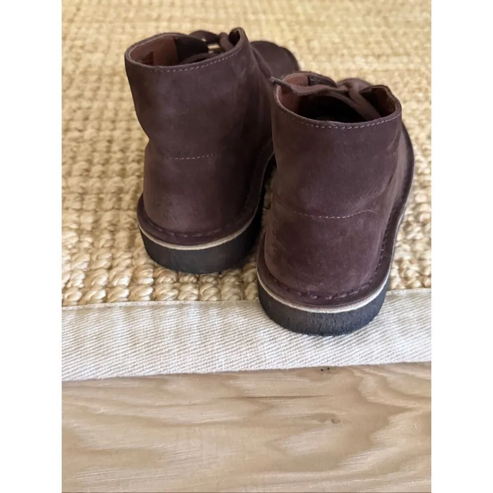 Clarks Originals Desert Boot Women’s 7 Brown Burgundy Suede Crepe Sole Chukka - Image 3