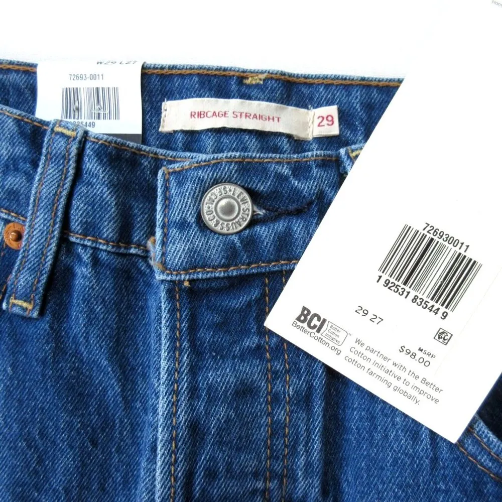NWT Levi's Ribcage Straight Ankle in Georgie Super High Rise Crop Jeans 29 - Image 3