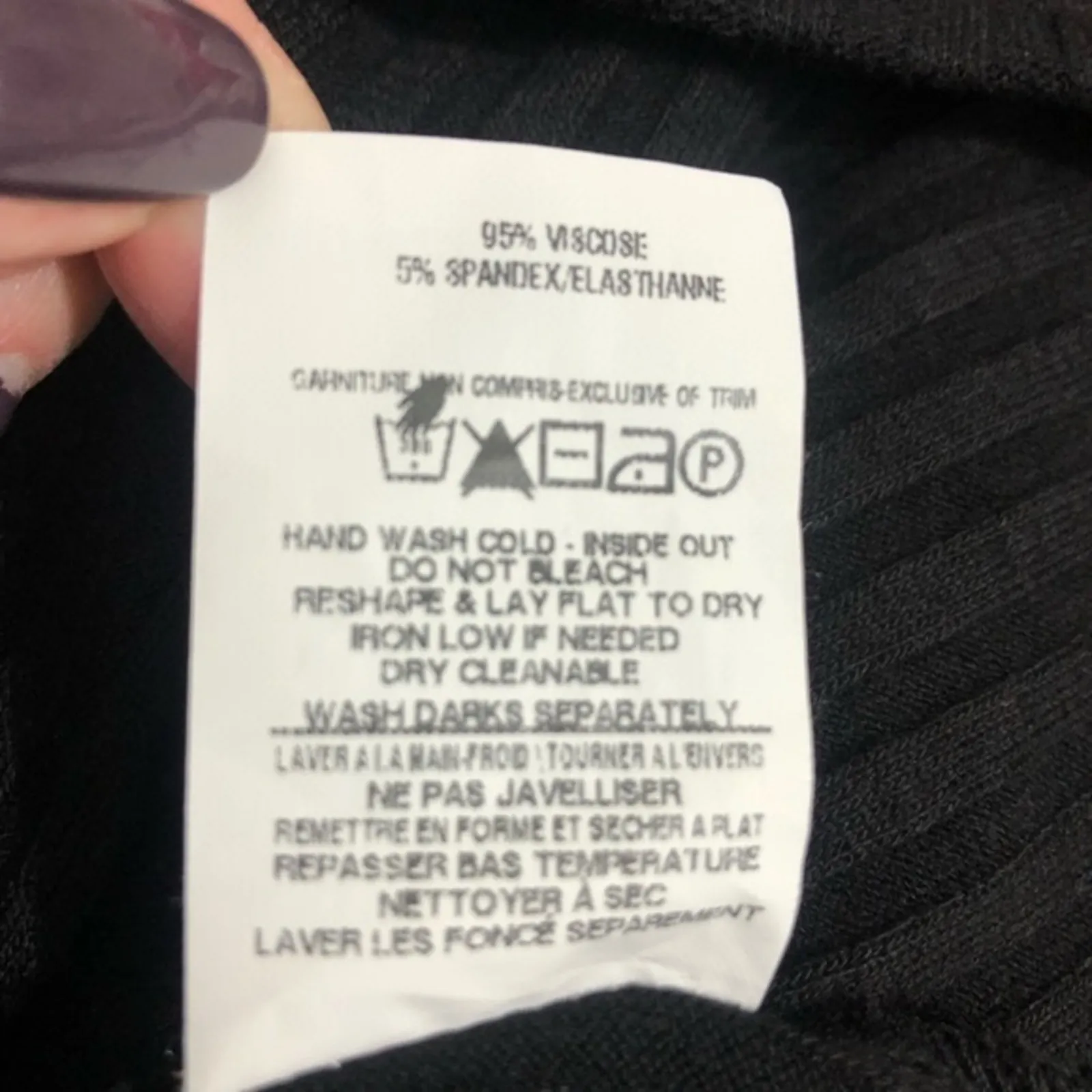 The Range Framed Ribbed Carved One Shoulder Black Turtleneck Top Size L NWT - Image 9