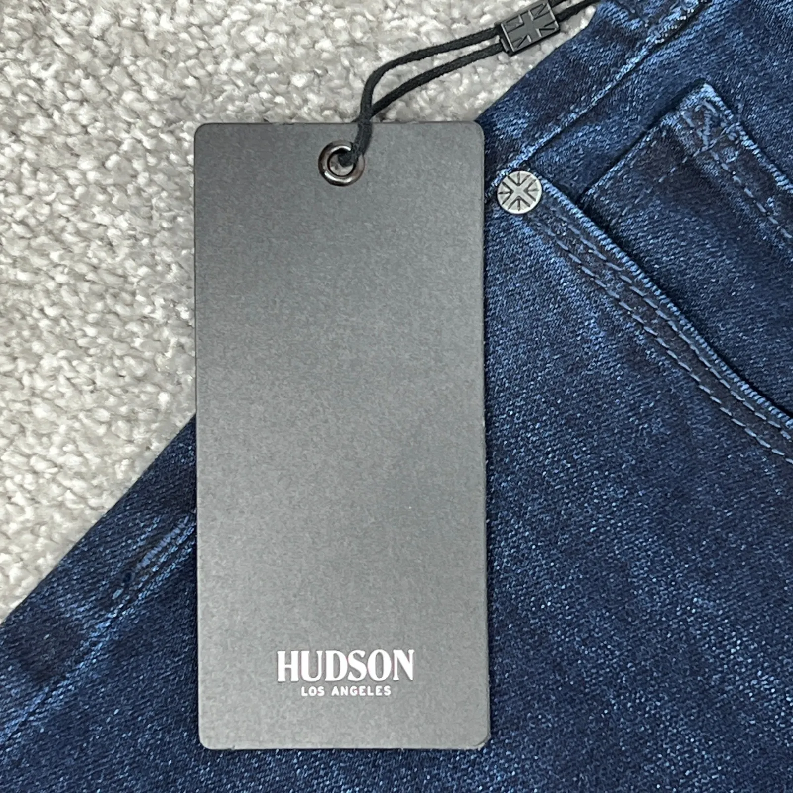 Hudson Straight Leg Jeans Sz 10S Dark Wash Stretch Denim Mid Rise Comfort NEW! Blue - Image 13