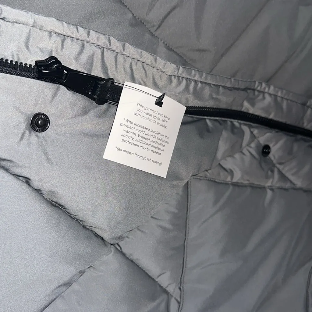 NWT DKNY Pillow Collar Diamond Quilt Long Puffer jacket with oversized - Image 13