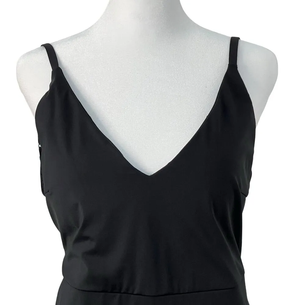 Halara Womens Size Large V Neck Mermaid Maxi Dress Black Adjustable Straps NWOT - Image 5