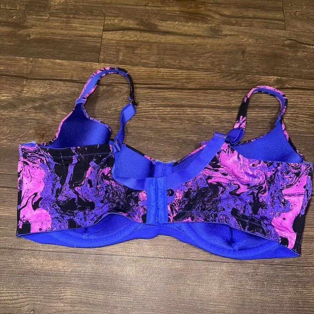 Cacique marbled lightly lined sexy scoop Balconette 44F bra - Image 2