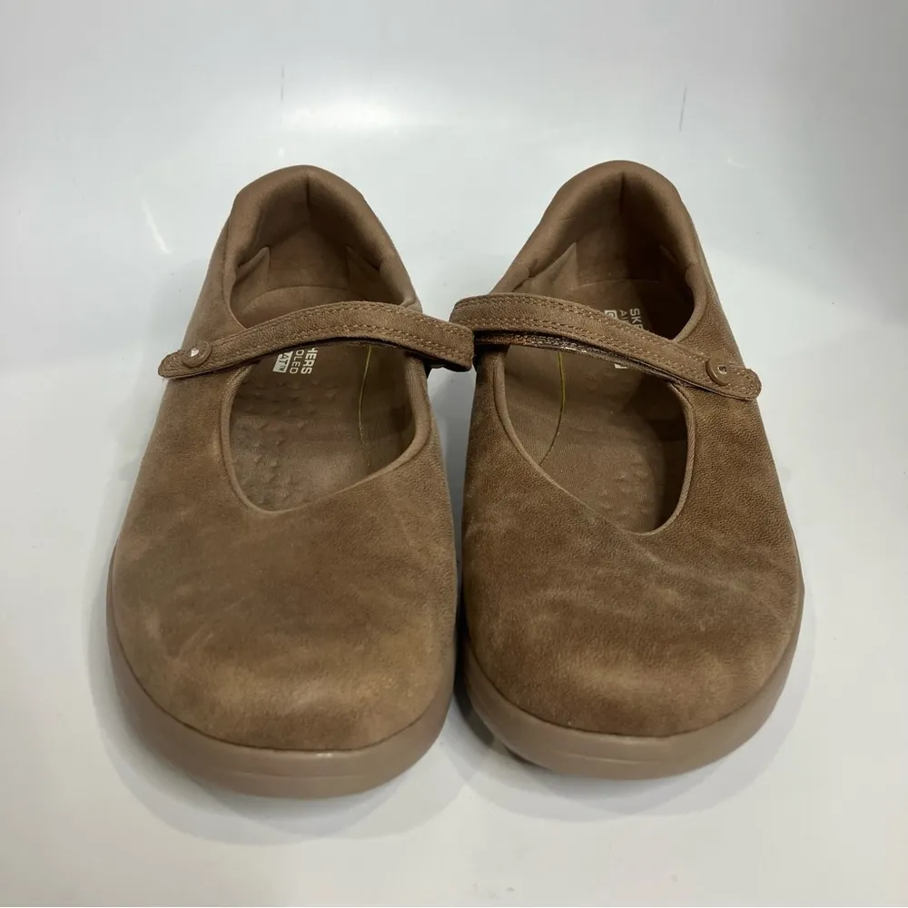 Skechers on the go‎ mary Jane Shoes tan brown women’s size 8.5 comfort shoes - Image 3