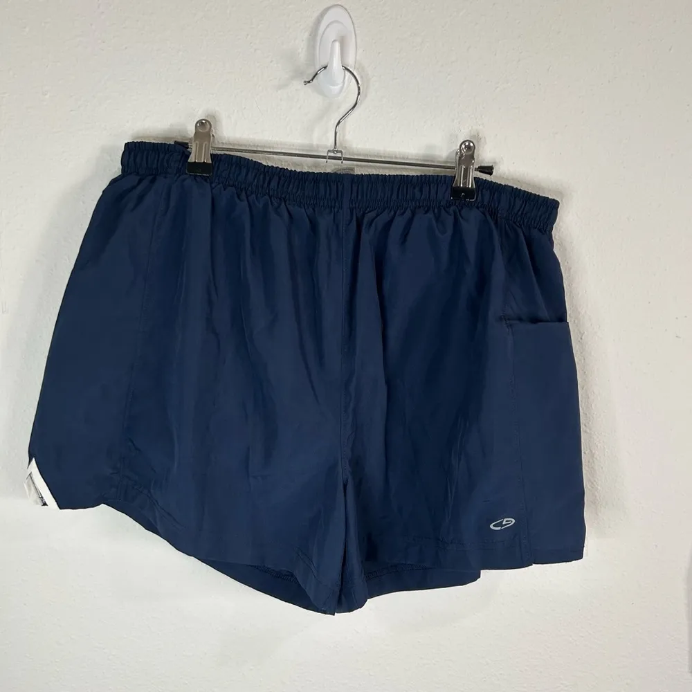 Champion Women’s Large Navy Athletic Shorts Lined Running Gym Shorts Stretch - Image 3