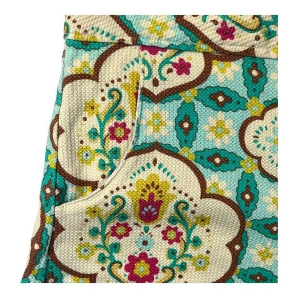 Judith March Floral Print Shorts with Ruffle Back Pockets Boho Summer Size Large - Image 4