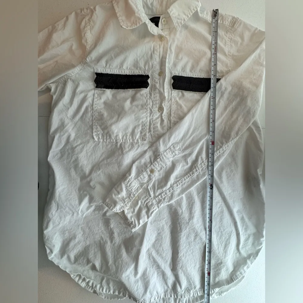 JCrew Beaded Pocket Pullover Blouse Size 2 - Image 8