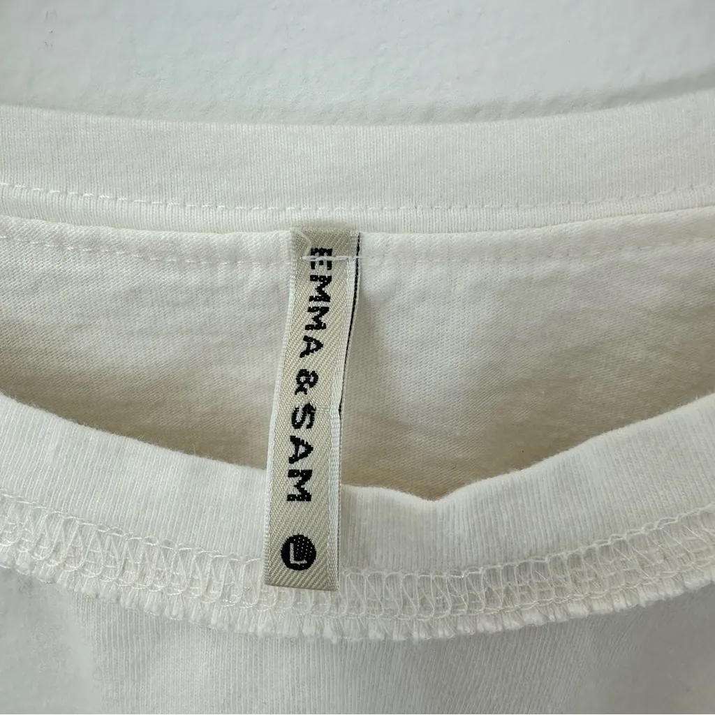 Emma & Sam Off the Shoulder Cropped Tee - Image 2