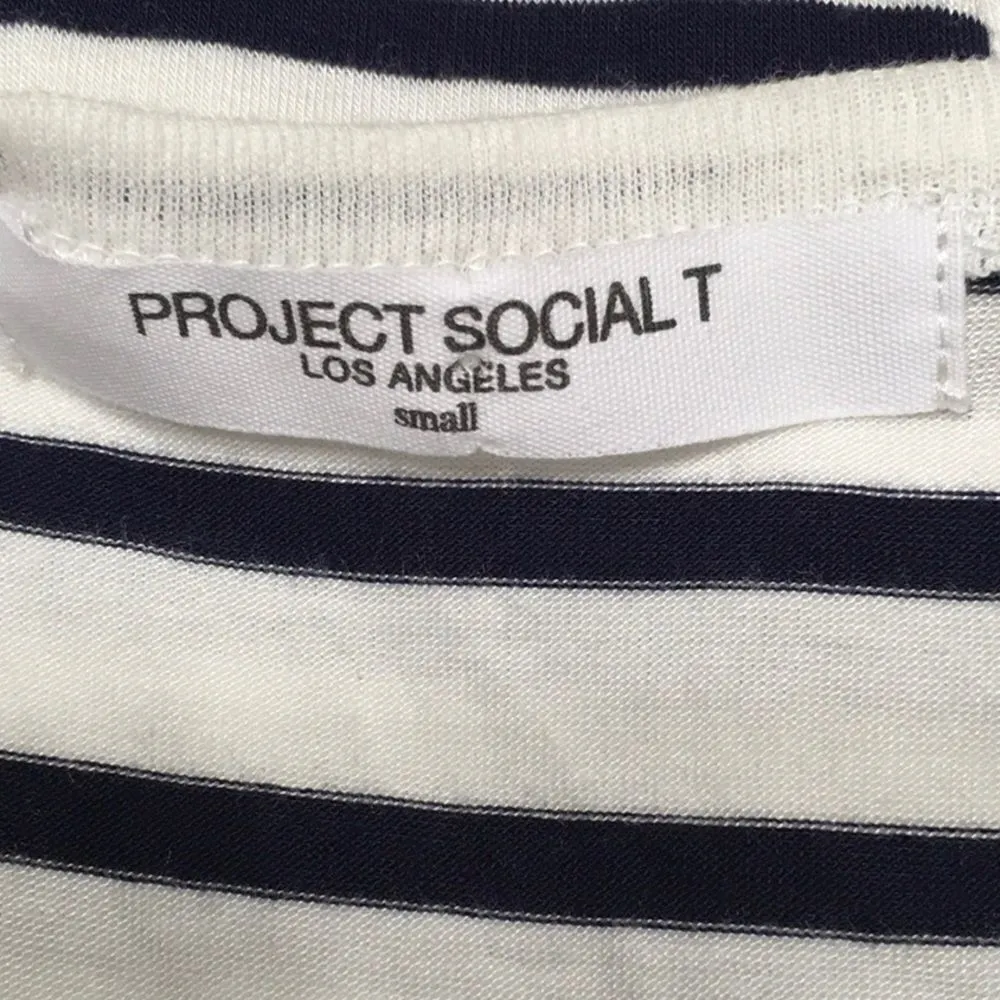 Project Social T navy striped top. - Image 5