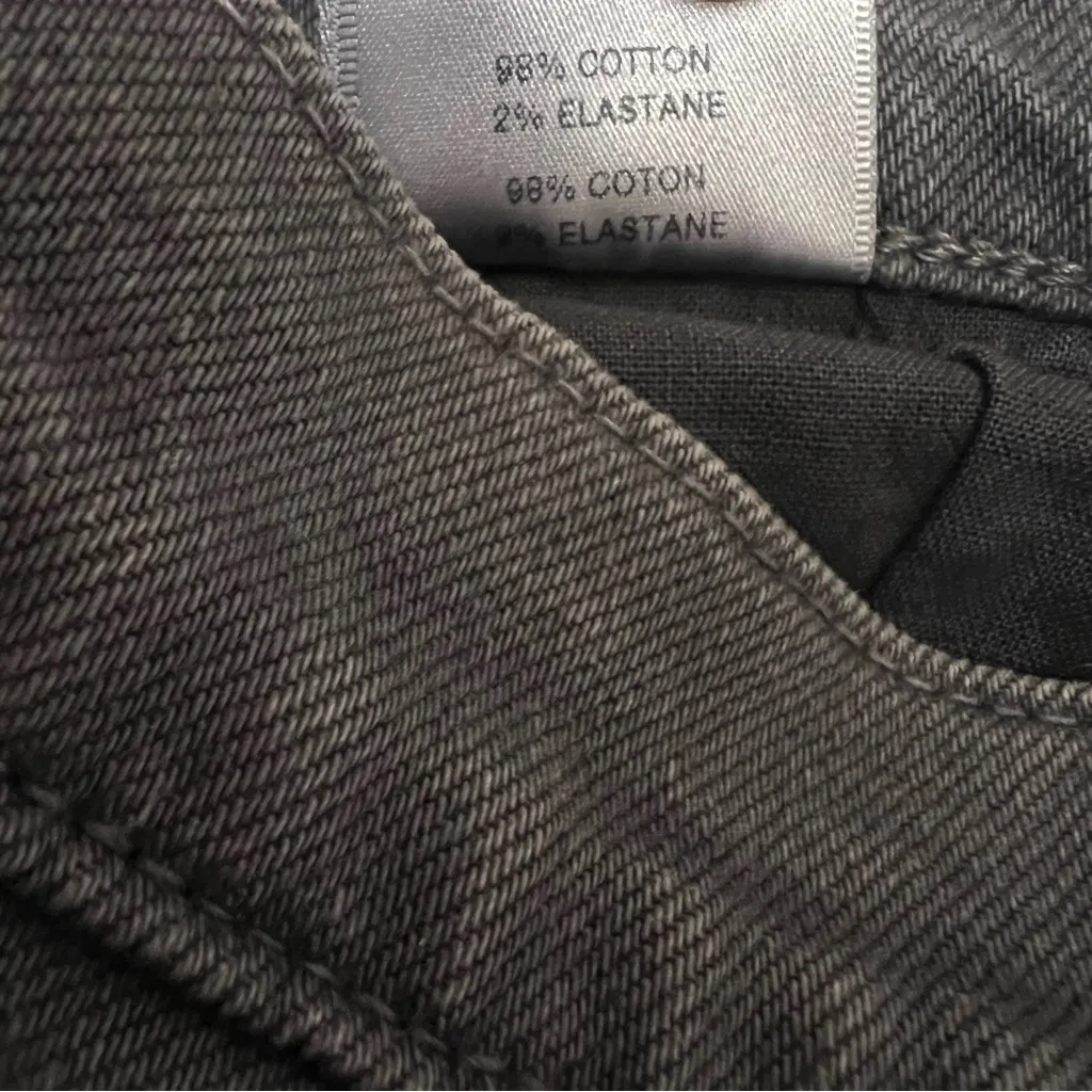 J Brand Jules High Rise Frayed Hem Straight Ankle Jeans Shady Gray Size 29 - Image 11