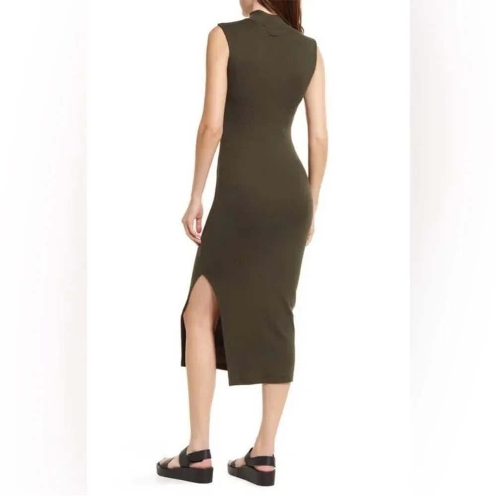 NWT All Saints Kiki Sleeveless Keyhole Front Dress - 4 - Dark Green - Image 2