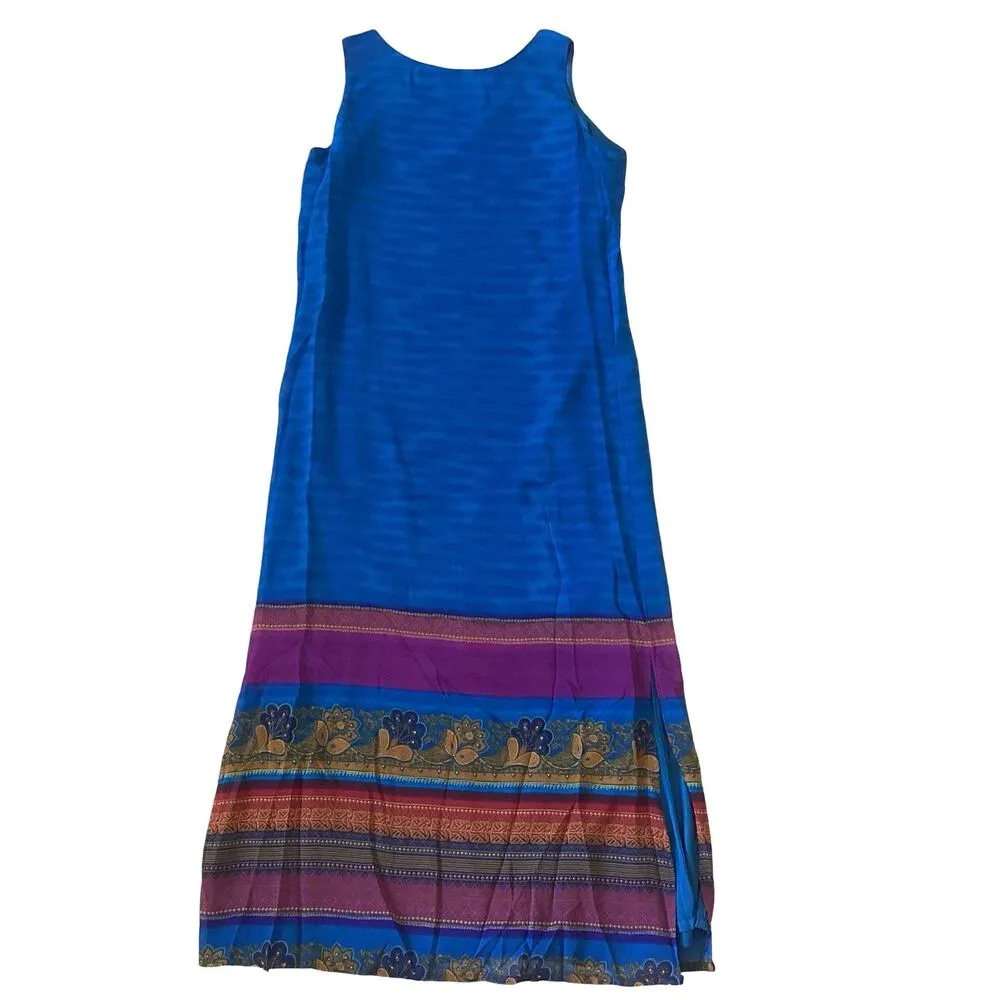 Vintage Gabrielle Maxi Tank Dress Blue Size 6 - Image 7