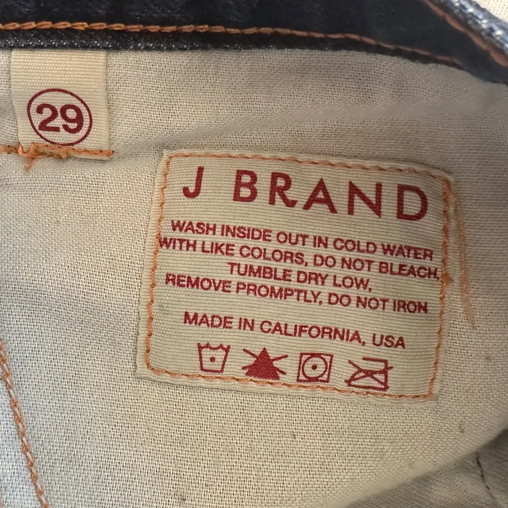 Dark Wash Indigo Cuffed Cotton Jean Shorts Size 29 - Image 6