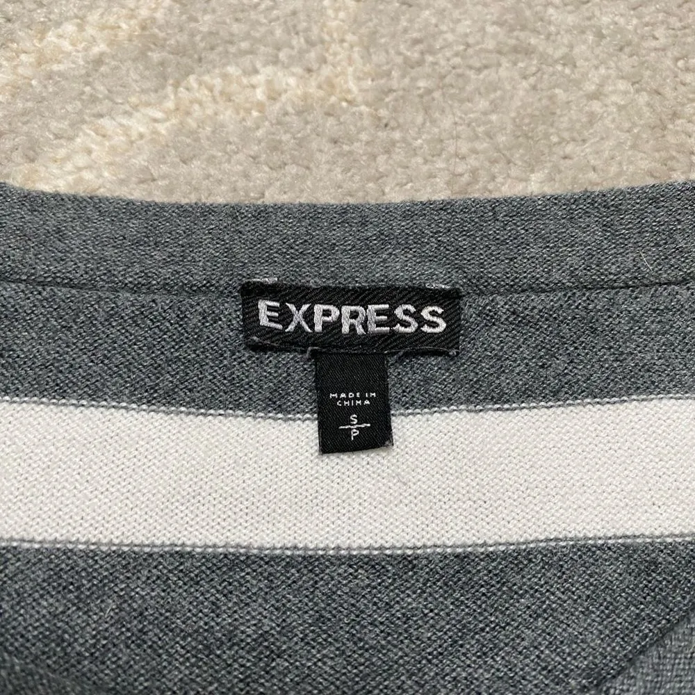 Express Women's Striped Sweater - Black and White - Image 2
