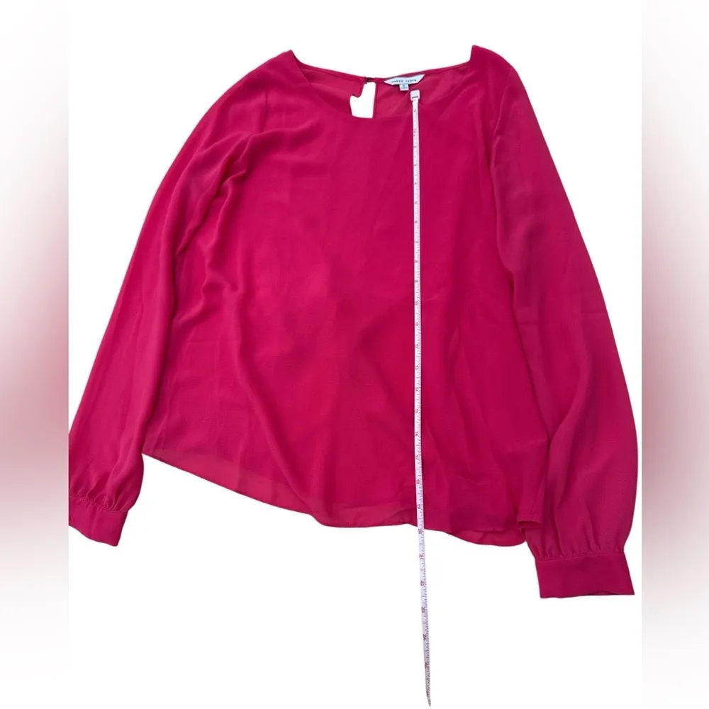 Naked Zebra Fuchsia Open-Back Blouse size small - Image 5