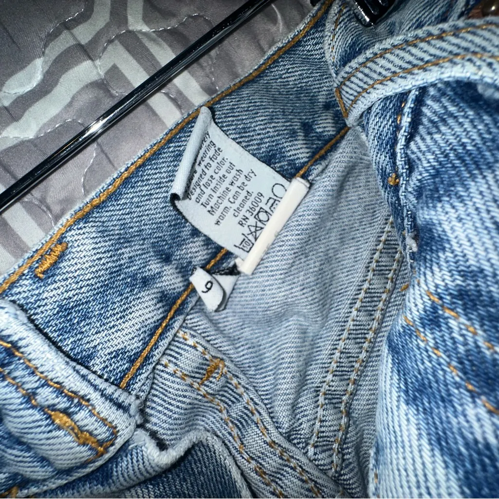 Calvin Klein Light Blue Jean Shorts - Image 3