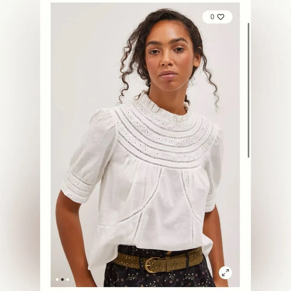 Anthropologie Forever That Girl Kari Embroidered Blouse NWT Size 10 - Image 2