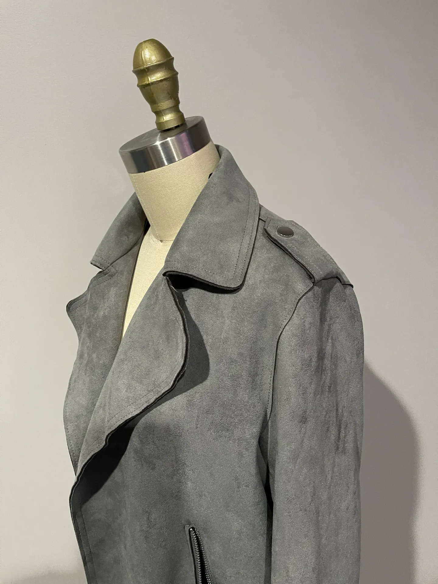 Faux Leather Biker Jacket - S - Image 6