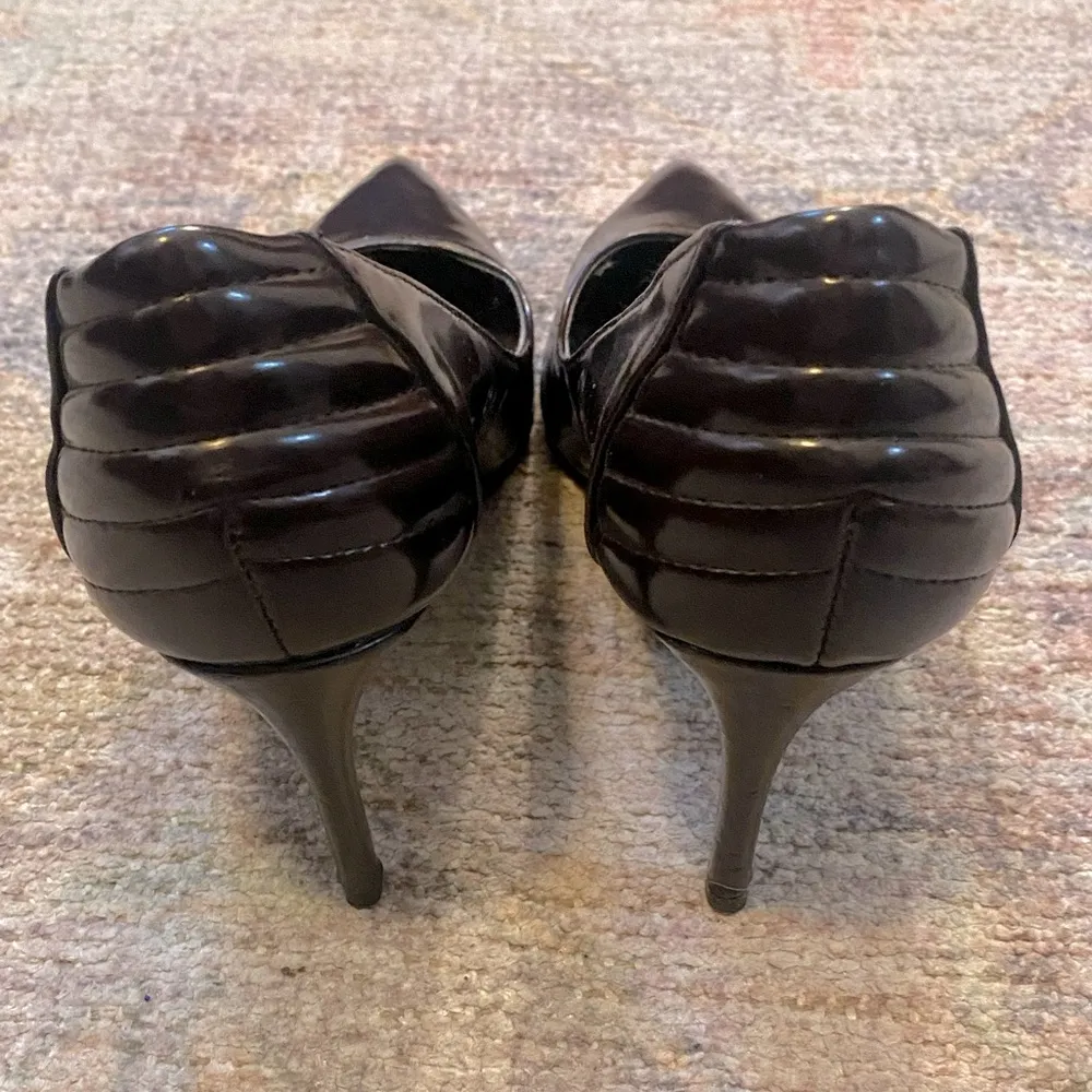 Bahiti Dark Brown Closed Pointy Toed Stiletto Pumps - Image 6