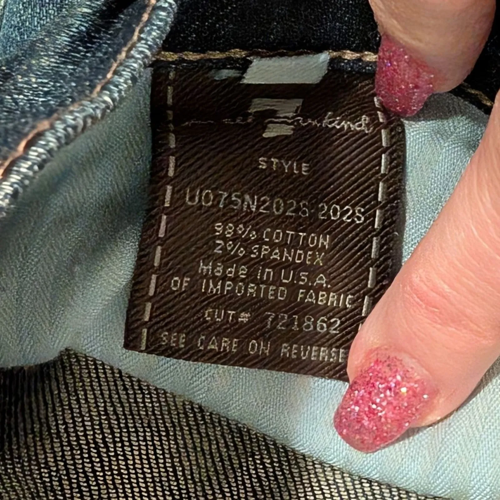 7 For All Mankind Bootcut Jeans Womens 28 Designer Denim Dark Faded‎ Wash Boot - Image 5