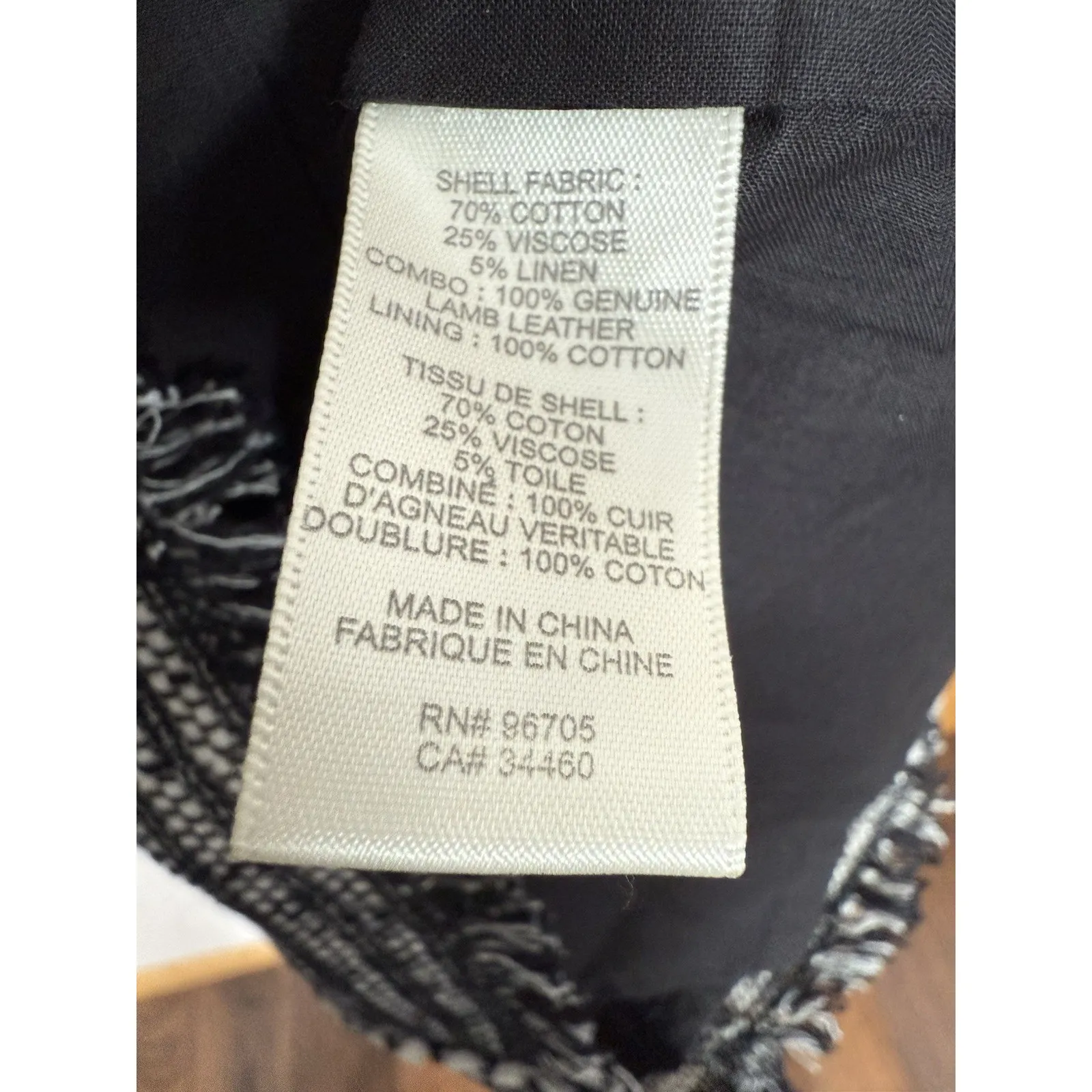 Rebecca Taylor Tweed Mini Dress Size 4 Leather Trim Black White Fringe - Image 4