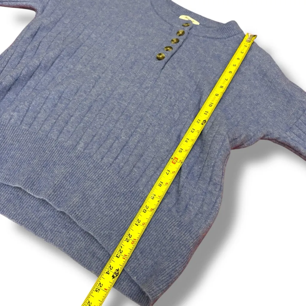 Madewell Bowden Henley Sweater in Heather Sky – Medium - Image 7