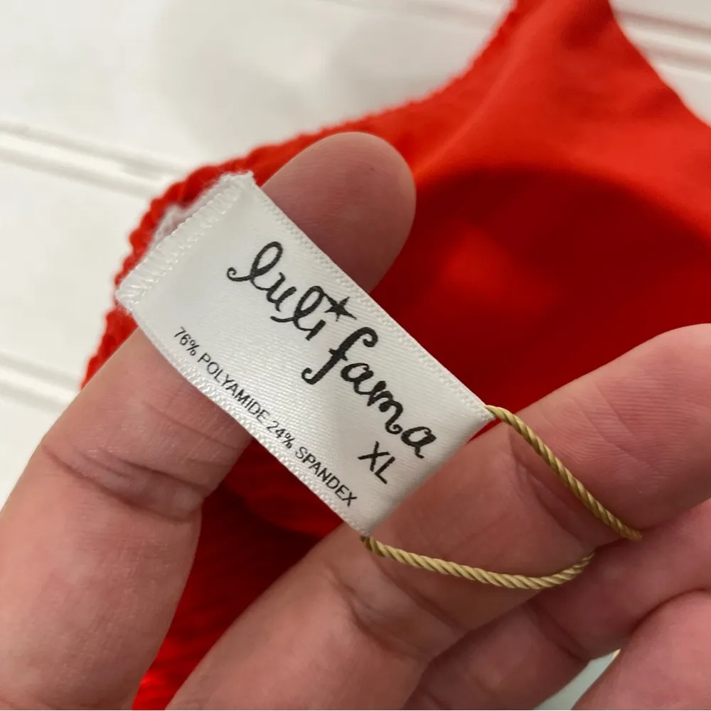 Luli Fama Scoop Neck Cut Out Top Bikini XL NEW 439 - Image 7